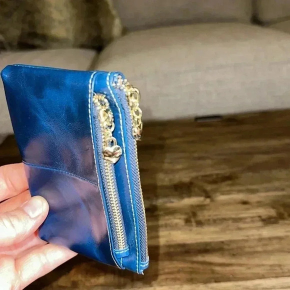 MDBM UK Maison de Beaute Marseilles LIMOGES Small Wallet Prussian Blue MSRP $49 - Picture 15 of 15